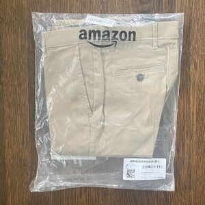 NWT Amazon Essentials Men's Khaki Chinos